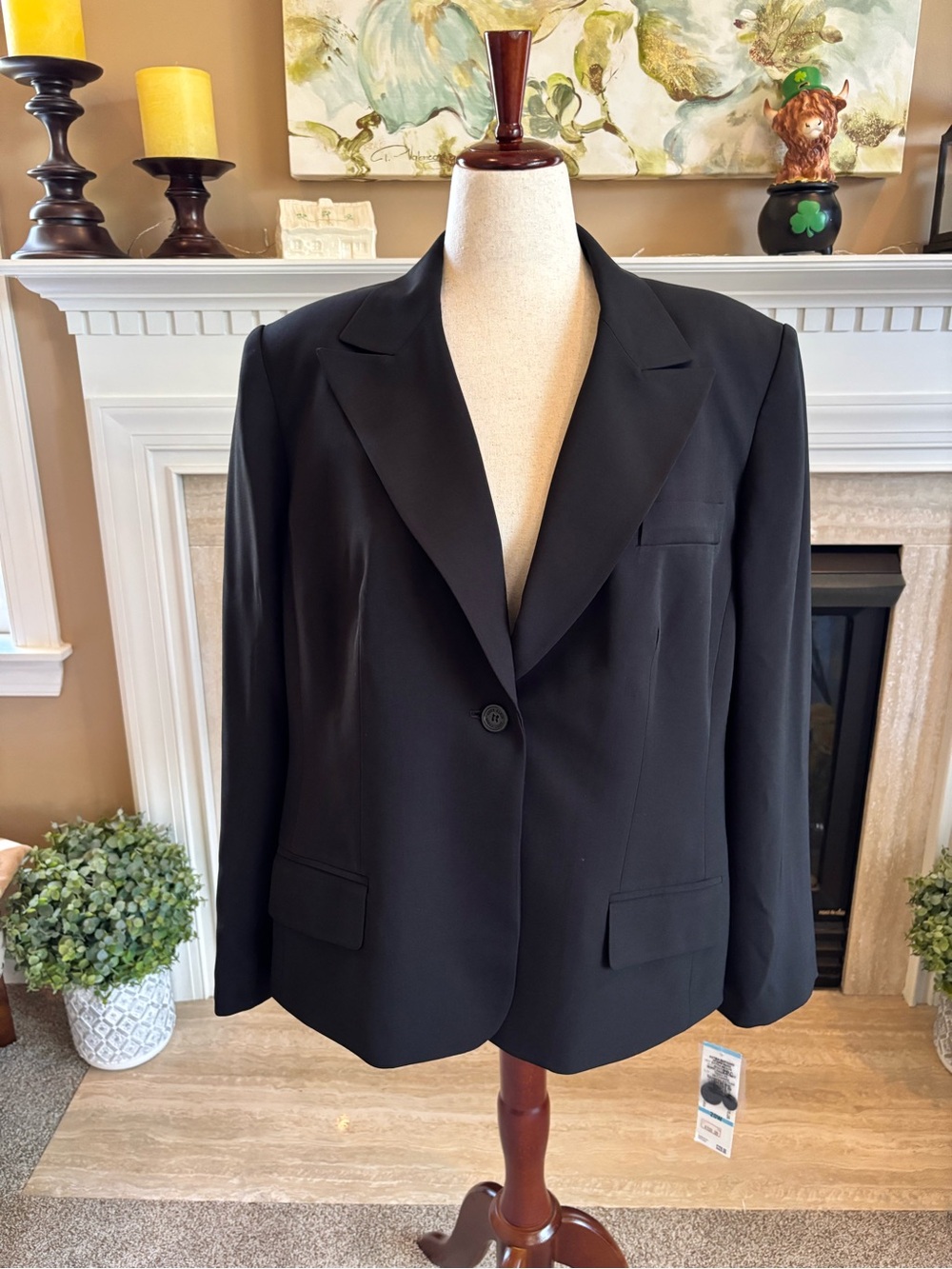 *NEW* AK Anne Klein Women’s Black Single Button Blazer/Suit Top - Size 20W